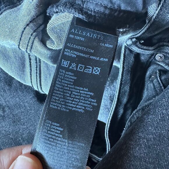 All Saints Nyla jeans 31 black - Picture 6 of 9
